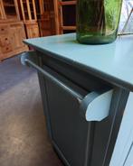 Oude vergrijsd blauwe commode - Halkastje  #2095, Niet ingevuld, Gebruikt, Niet ingevuld, Ophalen of Verzenden