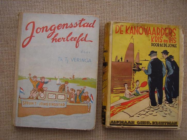 Jongensboek: De kanovaarders Kris en Ris, Boeken, Kinderboeken | Jeugd | 13 jaar en ouder, Gelezen, Verzenden