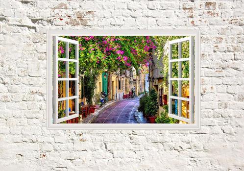 30 Raam Natuur Vlies Fotobehang 350x250cm in 3 maten Nieuw, Huis en Inrichting, Stoffering | Behang, Blauw, Rood, Wit, Zwart, Beige