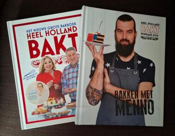 2x bakboek: Heel Holland Bakt + Bakken met Menno (2015) beschikbaar voor biedingen