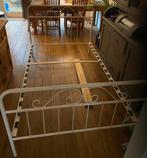 Twijfelaar120x200 wit metaal, Huis en Inrichting, Slaapkamer | Bedden, Ophalen, Wit, Twijfelaar, 120 cm