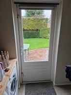 2 buitendeuren te koop, Doe-het-zelf en Verbouw, Ophalen, 80 tot 100 cm, 200 tot 215 cm, Glas