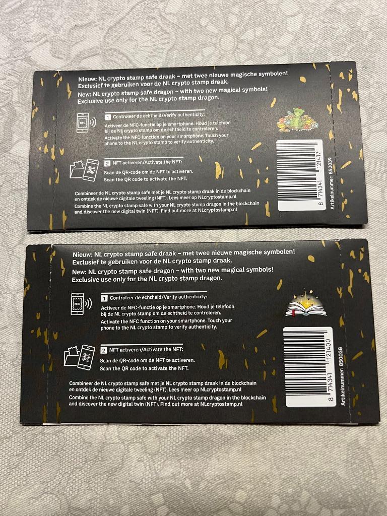 Crypto Stamp Dragon Nederland NL Crypto Stamp Safe Dragon: Set Of Both  Editions (sealed)