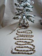 Oude zilveren kerstslinger met dubbele kralen, Ophalen of Verzenden, Gebruikt