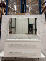 Badmeubel 120cm hoogglans wit - spiegelkast