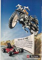 Retro reclame 1991 Lego Technic crossmotor & racewagen, Verzamelen, Overige typen, Ophalen of Verzenden