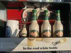 Brand Bierpakket - Collectorsitem cool white bottles, Ophalen of Verzenden, 1960 tot 1980, Overige typen