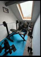 Tunturi Halterbank WB50 & Gorilla Sports Halterset, Ophalen, Zo goed als nieuw