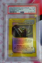 Pokemon Darkness Cube Aquapolis Reverse Holo Foil PSA 8 WOTC, Ophalen of Verzenden, Nieuw, Losse kaart, Foil
