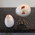 2 eivormige witte kippen beelden, Ophalen of Verzenden, Zo goed als nieuw