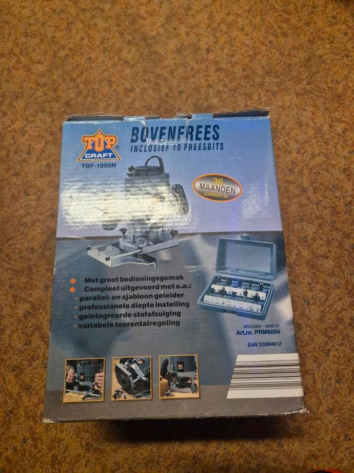 Topcraft Bovenfrees TBF-1050N, Doe-het-zelf en Verbouw, Gereedschap | Freesmachines, Zo goed als nieuw, Elektrisch, Bovenfrees
