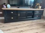 Richmond TV Meubel - Zwart, Ophalen, Gebruikt, 150 tot 200 cm, Eikenhout