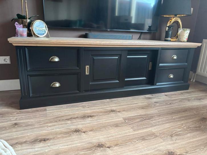 Richmond TV Meubel - Zwart, Huis en Inrichting, Kasten | Televisiemeubels, Gebruikt, Minder dan 100 cm, 150 tot 200 cm, 50 tot 75 cm