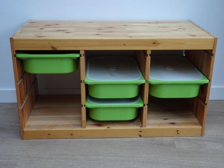 Grenen Ikea Trofast opbergmeubel met 4 bakken, Kinderen en Baby's, Kinderkamer | Commodes en Kasten, Gebruikt, 90 tot 105 cm, 75 tot 100 cm