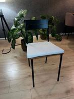 4 Ikea Sandsberg stoelen met Crème kussens, Huis en Inrichting, Stoelen, Twee, Wit, Ophalen of Verzenden, Zo goed als nieuw