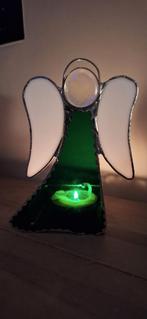 Kandelaar engel glas in lood kerst, Ophalen of Verzenden, Zo goed als nieuw