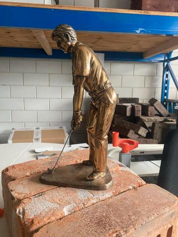 Bronzen Golfer Beeld - 30cm beschikbaar voor biedingen