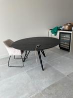 Table du sud tafel rond dia 150 zwart eiken, Huis en Inrichting, Tafels | Eettafels, Ophalen, Zo goed als nieuw, Vijf personen of meer