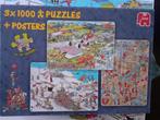 Jan van haasteren 3x1000 stukjes, Hobby en Vrije tijd, Ophalen, 500 t/m 1500 stukjes, Zo goed als nieuw, Legpuzzel