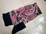 Paisly sjaal zwart roze 25x140, Kleding | Dames, Ophalen of Verzenden, Zo goed als nieuw, Maat 46/48 (XL) of groter, Sjaal