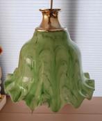 Vintage Plafondlamp met Groene Kap, 1970s, Ophalen of Verzenden, Gebruikt, Kunststof, Minder dan 50 cm