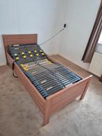 Eenpersoonsbed (hout) met elektrisch bedienbare bodem, Ophalen, Verstelbaar, 90 cm, Eenpersoons