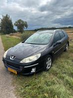 Peugeot 407 1.8 16V SW 2006 Zwart, Auto's, 125 pk, 74 €/maand, 4 cilinders, 1749 cc