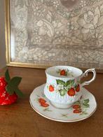 Queens Rosina China Co. Virginia Strawberry kopje, Verzenden, Zo goed als nieuw, Porselein, Kop en/of schotel