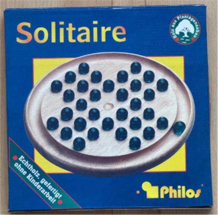 Solitaire houten spel, Hobby en Vrije tijd, Gezelschapsspellen | Bordspellen, Nieuw, Ophalen of Verzenden