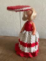 Antieke Barbie pop toiletrolhouder borduurwerk gehaakt, Ophalen of Verzenden, Zo goed als nieuw, Breien of Haken, Wol of Garen