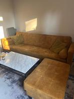 Bank inclusief hocker, Gebruikt, Driepersoons, 75 tot 100 cm, Ophalen of Verzenden