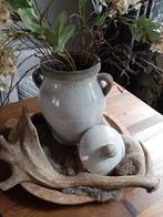 Mooie pot kruik, Ophalen of Verzenden, Zo goed als nieuw, Rond, Hout