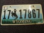 Kentekenplaat licenseplate Wyoming 6 USA, Gebruikt, Verzenden