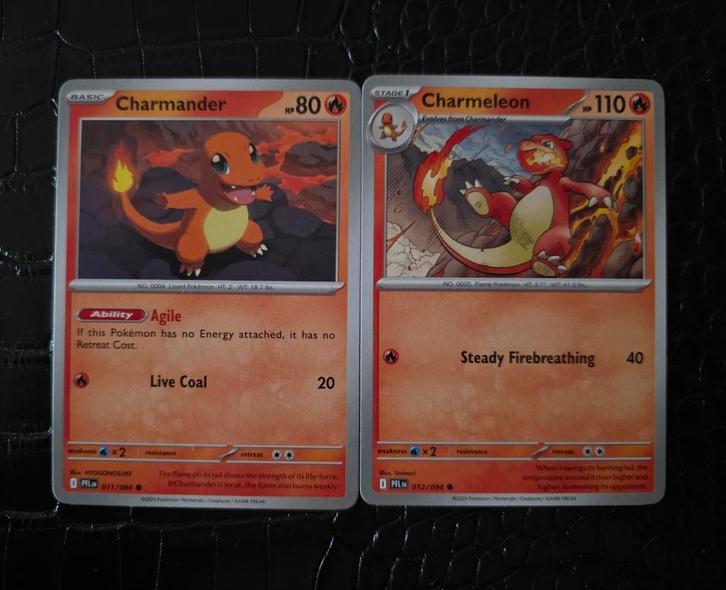 Charmander & charmeleon Phantasmal Flames set, Hobby en Vrije tijd, Verzamelkaartspellen | Pokémon, Nieuw, Losse kaart, Ophalen of Verzenden