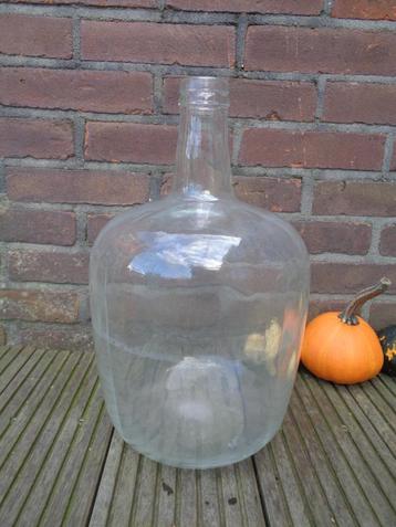 GROTE FRANSE GISTFLES 36 CM HOOG BROCANT VINTAGE DOORZICHTIG beschikbaar voor biedingen