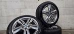 18" BMW 570M X1 X2 F48 F39 orig velgen winterbanden TPMS, 18 inch, Gebruikt, Banden en Velgen, V