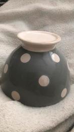 Brocante spoelkom met stippen, Ophalen of Verzenden