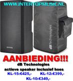 AANBIEDING!! dB Technologies actieve speakers incl. hoes, Overige merken, Nieuw, Ophalen of Verzenden, 120 watt of meer