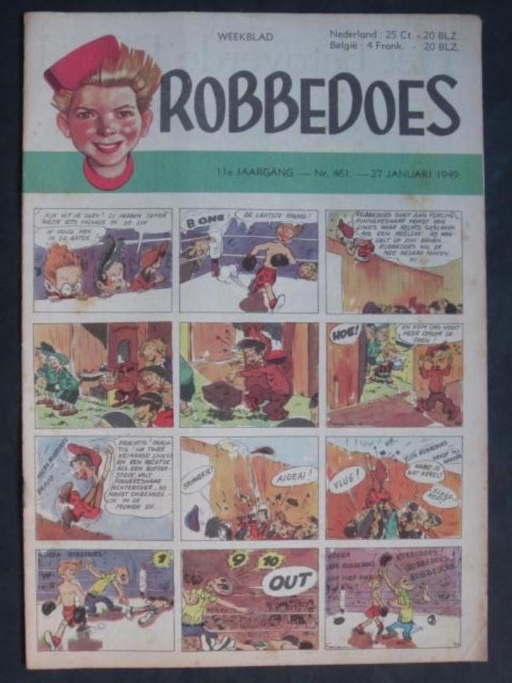 Robbedoes weekblad: 22 nummers uit 1949, Boeken, Stripboeken, Gelezen, Eén stripboek, Verzenden