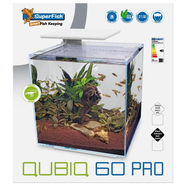 Aquaria Superfish Qubiq 60 Pro 40x40x50.8 cm, Dieren en Toebehoren, Vissen | Aquaria en Toebehoren, Zo goed als nieuw, Leeg aquarium