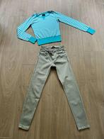 Setje maat 36: strepen trui JBC en groene skinny Zara, Verzenden, Zara, Zo goed als nieuw, Maat 36 (S)