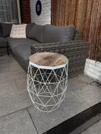 Bijzettafel, Huis en Inrichting, Tafels | Bijzettafels, Ophalen of Verzenden, Zo goed als nieuw, Rond, Minder dan 55 cm