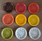 Tupperware onderzetters - deksels Ø 9,5cm, Ophalen of Verzenden, Zo goed als nieuw, Geel, Overige typen