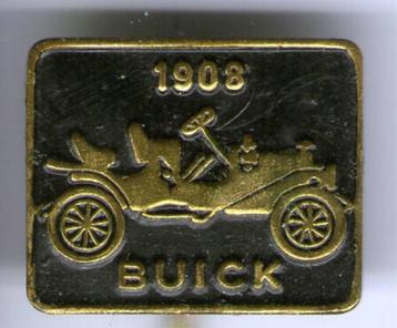 Buick 1908 zwart op koper oldtimer auto speldje ( A_136a ) beschikbaar voor biedingen