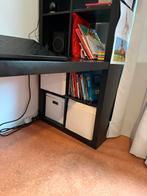 IKEA Bureau met Kast - Zwart, Ophalen, Gebruikt, Bureau