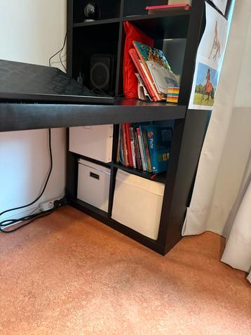 IKEA Bureau met Kast - Zwart beschikbaar voor biedingen