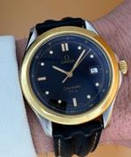 Zeldzame Omega Seamaster massief goud & zwarte wijzerplaat, Polshorloge, Ophalen of Verzenden, Omega, Goud