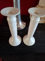 Wedgwood Kandelaars - Set van 2 - 21 cm, Overige materialen, Ophalen of Verzenden, Zo goed als nieuw, Crème