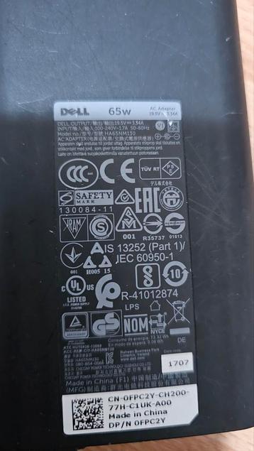 Dell 65W Adapter / Oplader beschikbaar voor biedingen