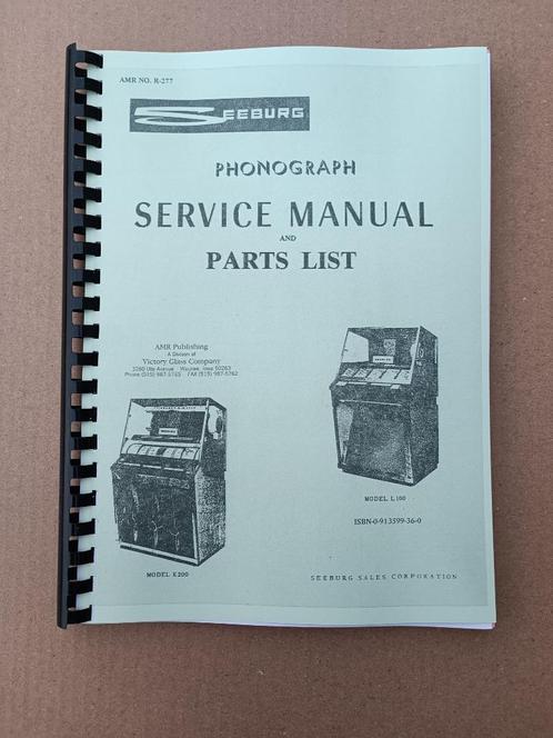 Service Manual: Seeburg KD-200/ L100 (1957) jukebox Nieuw !!, Verzamelen, Automaten | Jukeboxen, Nieuw, Seeburg, 1950 tot 1960